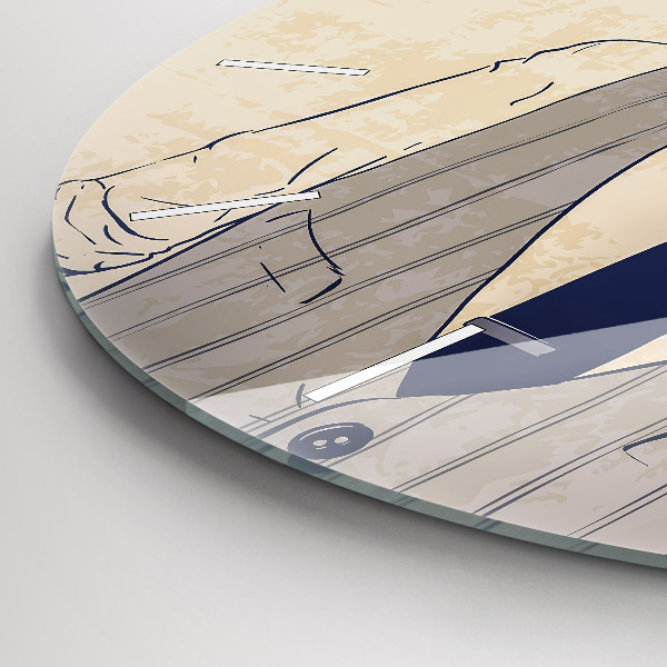 Reloj de pared redondo Hombre con barba