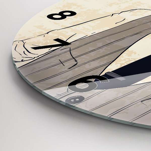 Reloj de pared redondo Hombre con barba