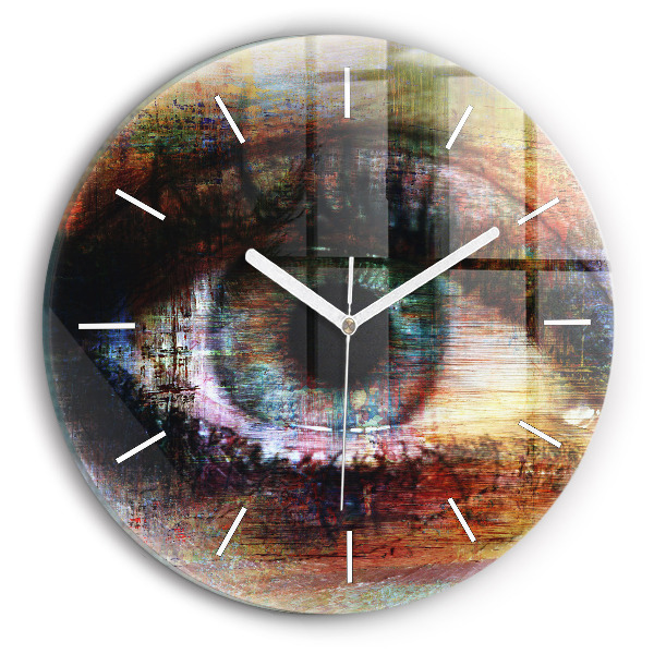 Reloj de pared redondo Arte callejero Ojo
