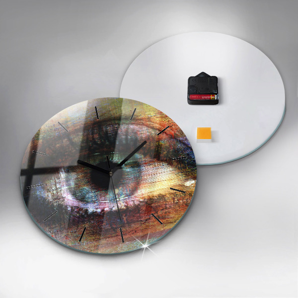 Reloj de pared redondo Arte callejero Ojo