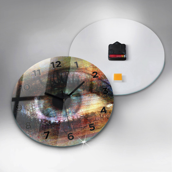 Reloj de pared redondo Arte callejero Ojo