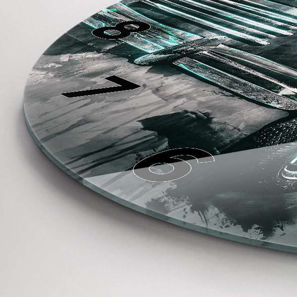 Reloj de cristal redondo Coche antiguo