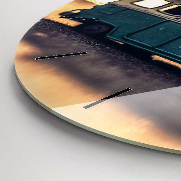 Reloj redondo pared Campista en la playa