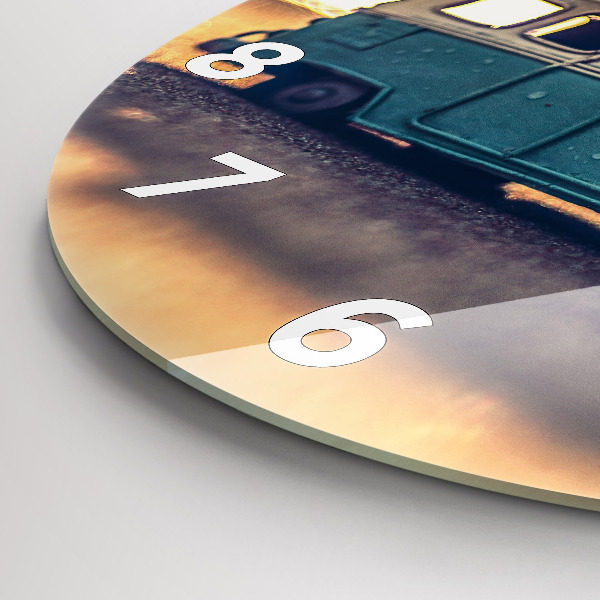 Reloj redondo pared Campista en la playa