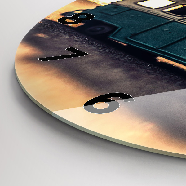 Reloj redondo pared Campista en la playa