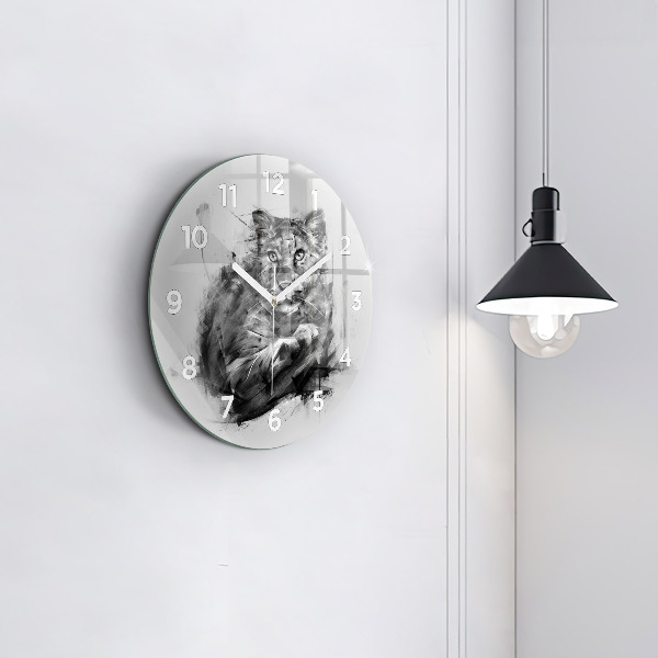 Reloj de pared redondo León pintado