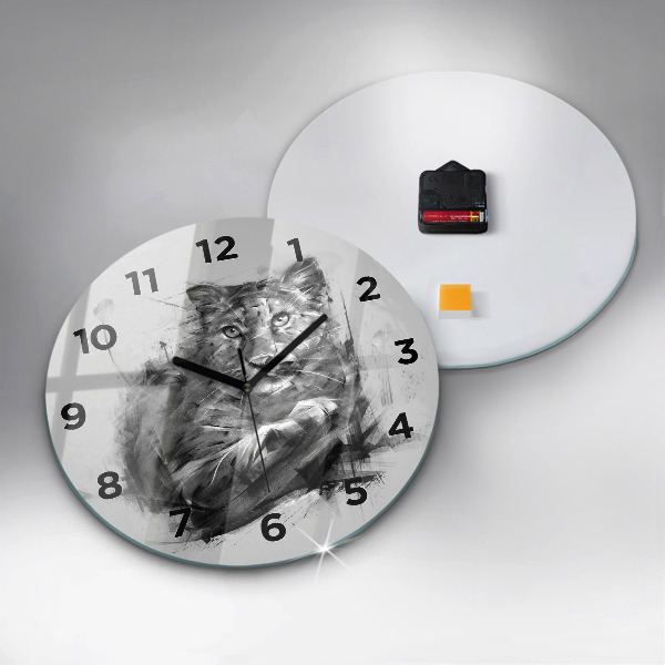 Reloj de pared redondo León pintado