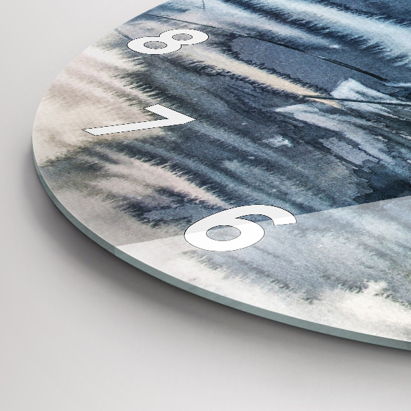 Reloj de cristal redondo Lago de invierno Barco