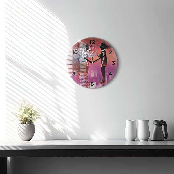 Reloj de pared redondo Ciberespacio
