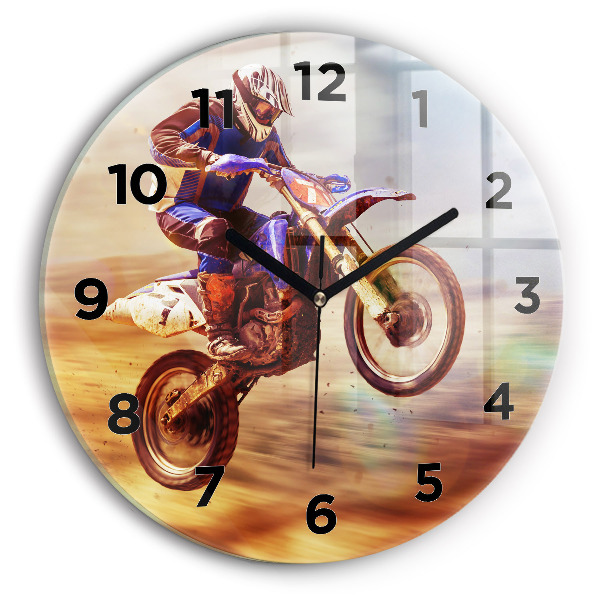 Reloj de cristal redondo Enduro motocross