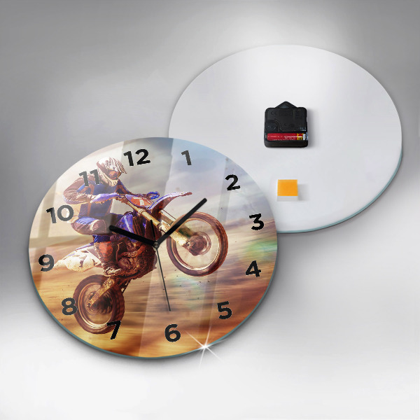 Reloj de cristal redondo Enduro motocross