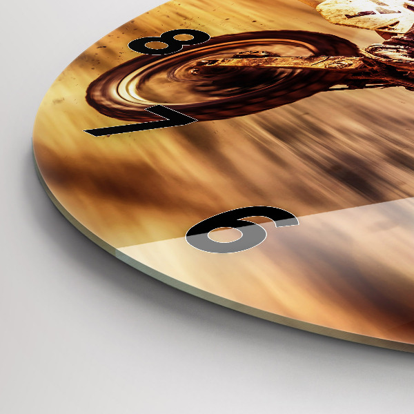 Reloj de cristal redondo Enduro motocross