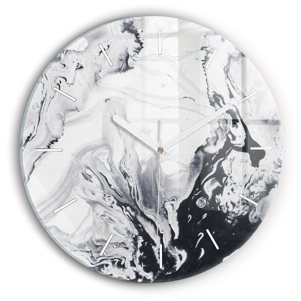 Reloj de pared redondo Mármol abstracto de tinta