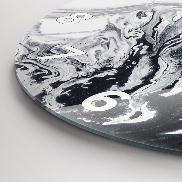 Reloj de pared redondo Mármol abstracto de tinta