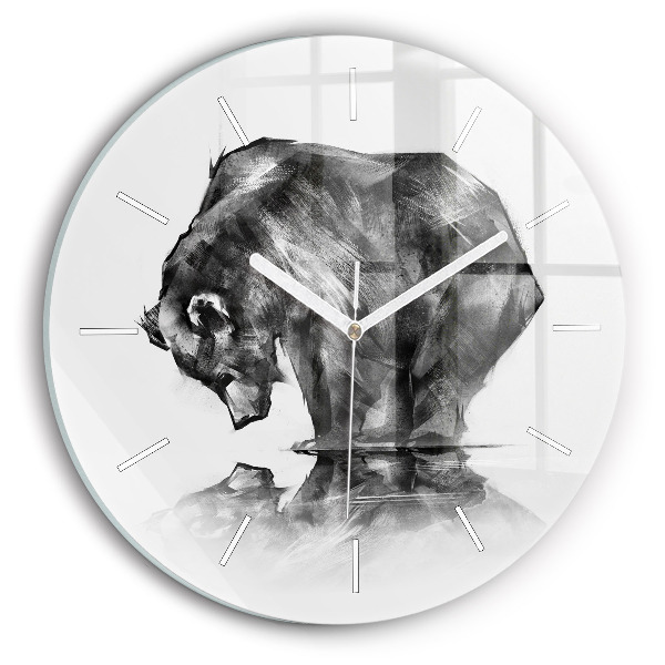 Reloj redondo pared Dibujo oso
