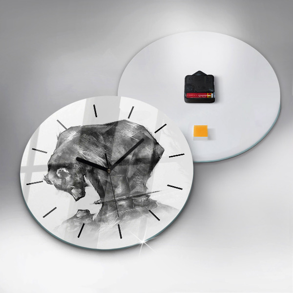 Reloj redondo pared Dibujo oso
