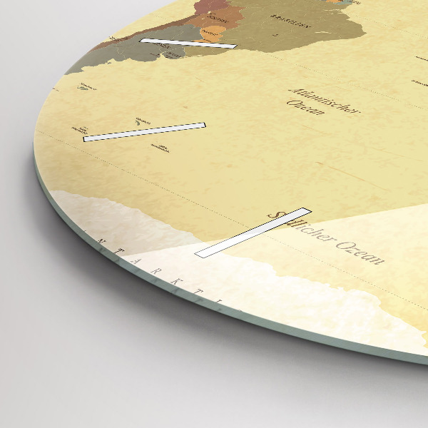 Reloj de pared redondo Mapamundi estilo vintage