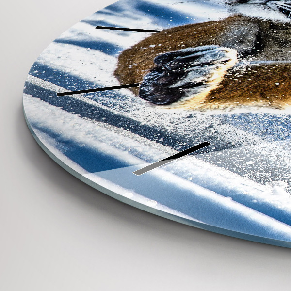 Reloj de cristal redondo Paso adelante audaz