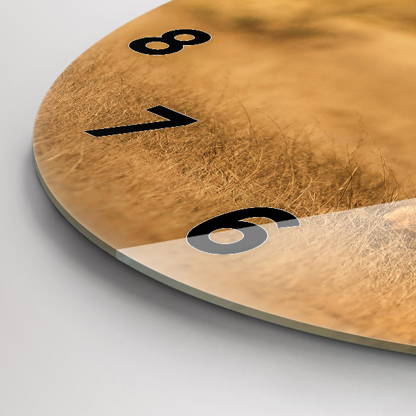 Reloj de cristal redondo Tigre de caza