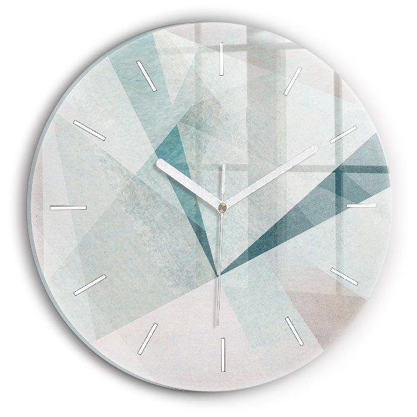 Reloj de pared redondo Triángulos Textura Abstracta