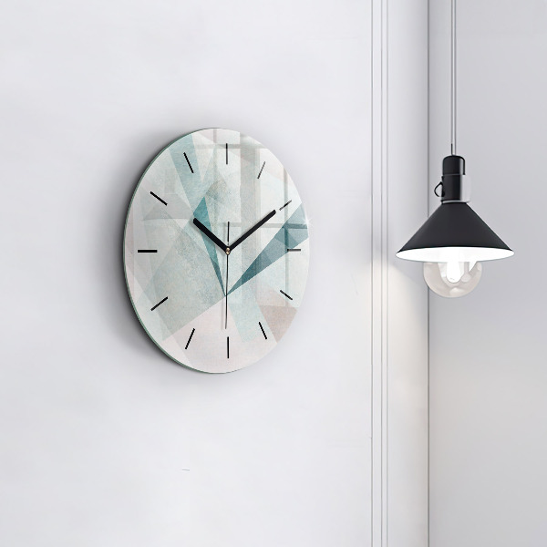 Reloj de pared redondo Triángulos Textura Abstracta