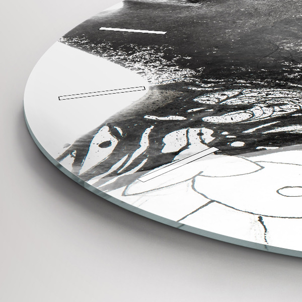 Reloj de pared redondo Rostro de mujer abstracto