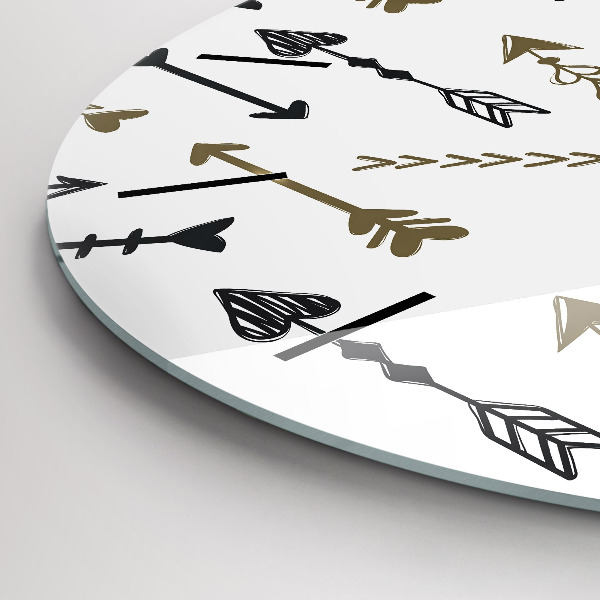 Reloj de cristal redondo Patrón geométrico de hipster