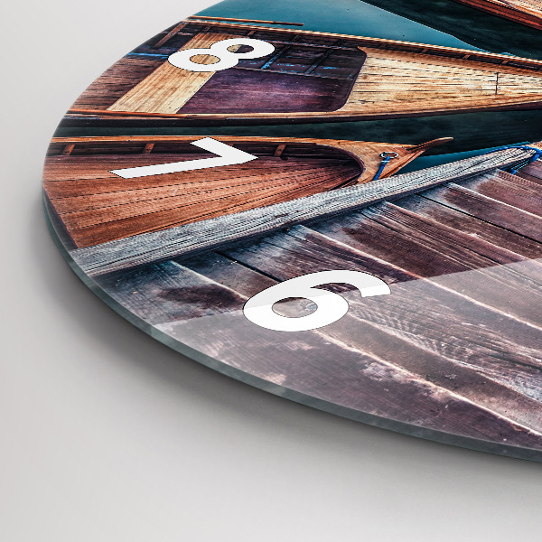 Reloj de cristal redondo Plataforma y lago