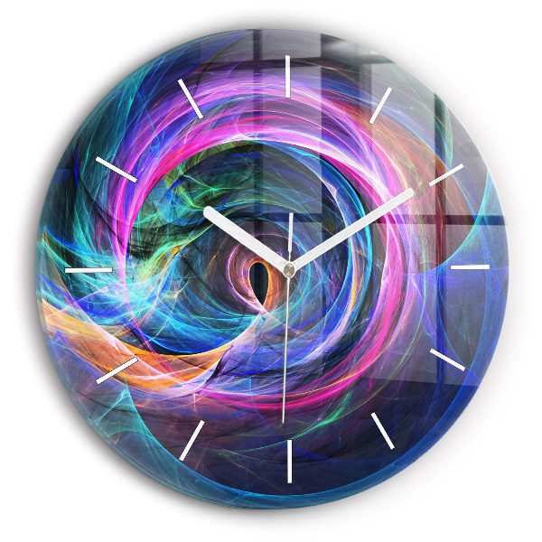 Reloj redondo pared Fractal colorido