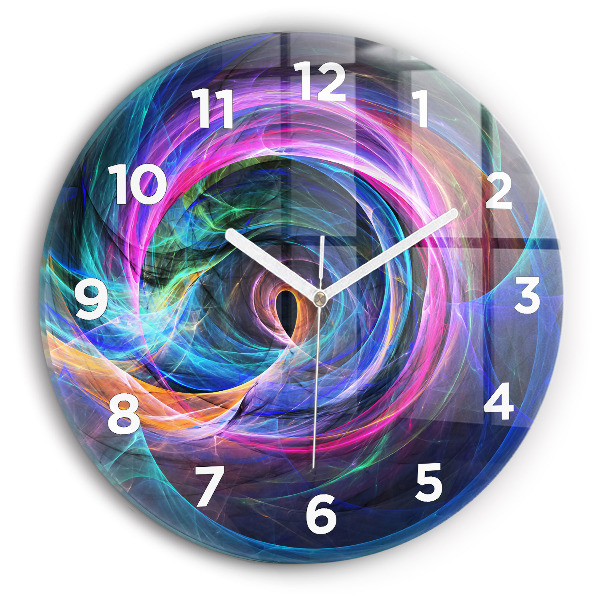 Reloj redondo pared Fractal colorido