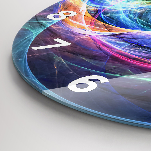 Reloj redondo pared Fractal colorido