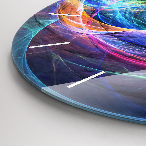 Reloj redondo pared Fractal colorido