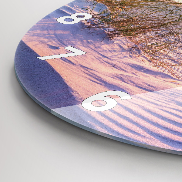 Reloj de cristal redondo Atardecer en el mar polaco