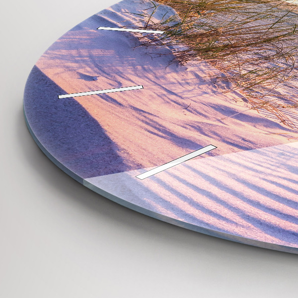 Reloj de cristal redondo Atardecer en el mar polaco