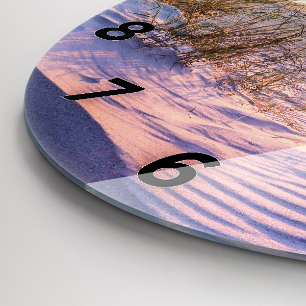 Reloj de cristal redondo Atardecer en el mar polaco