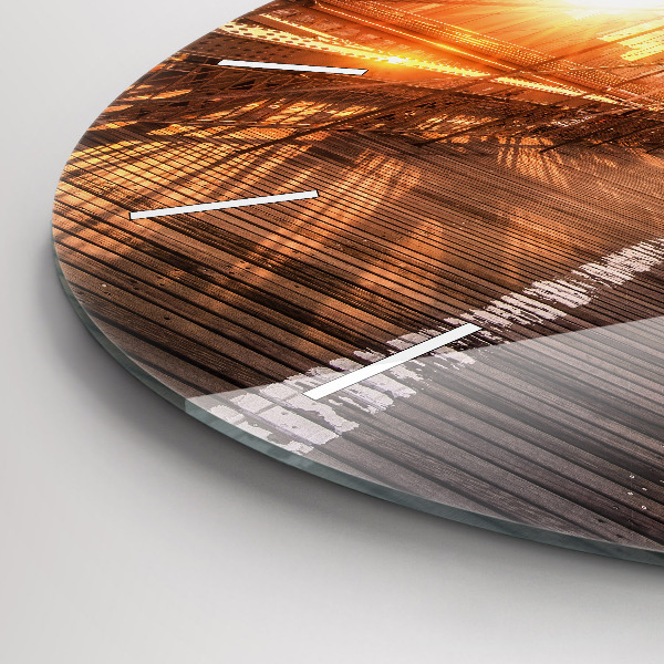 Reloj redondo pared Puente de Brooklyn NYC