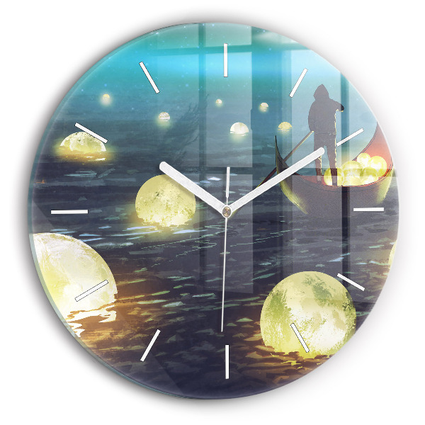 Reloj de cristal redondo Abstracción