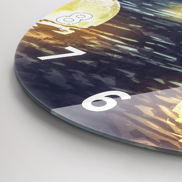 Reloj de cristal redondo Abstracción