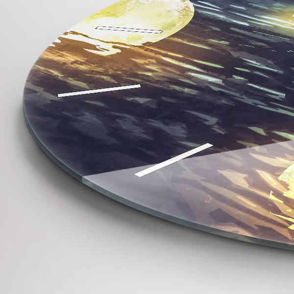 Reloj de cristal redondo Abstracción