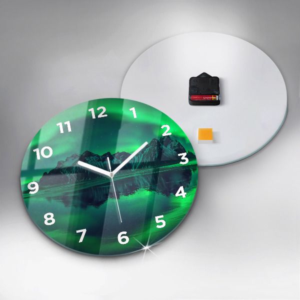 Reloj de pared redondo Aurora boreal