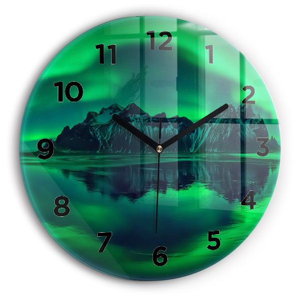 Reloj de pared redondo Aurora boreal