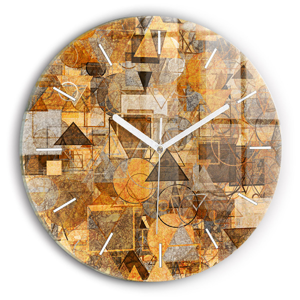 Reloj de cristal redondo Formas geométricas