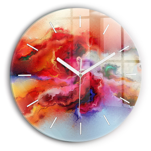 Reloj redondo pared Pintura derramada