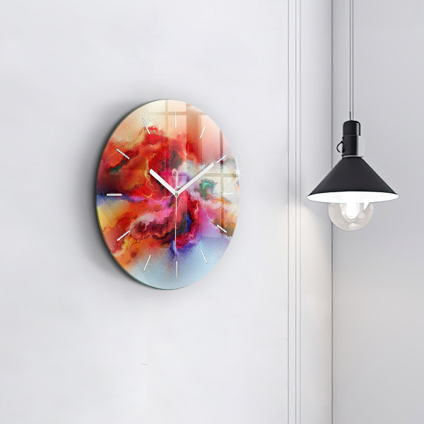 Reloj redondo pared Pintura derramada