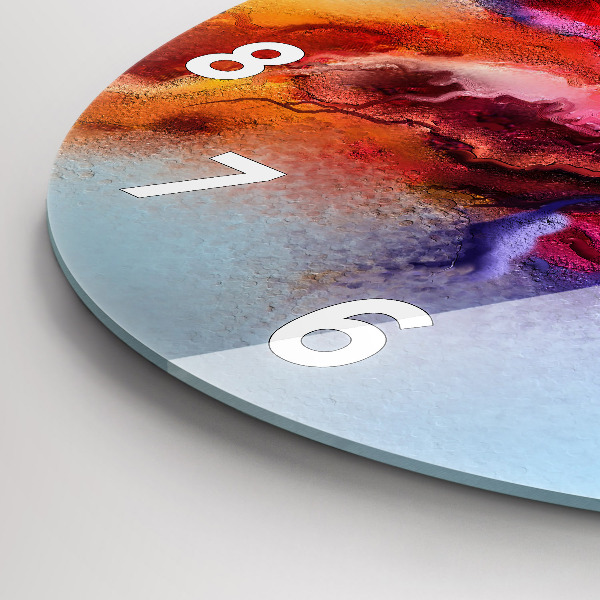 Reloj redondo pared Pintura derramada