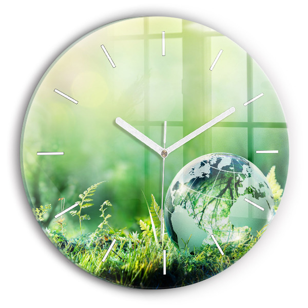 Reloj de cristal redondo Globo terráqueo