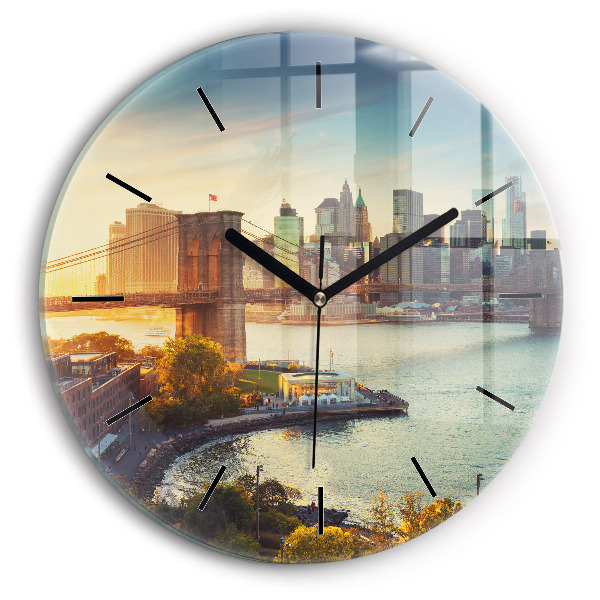Reloj de pared redondo Nueva York Manhattan