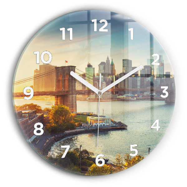 Reloj de pared redondo Nueva York Manhattan