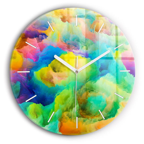 Reloj de cristal redondo Textura fractal