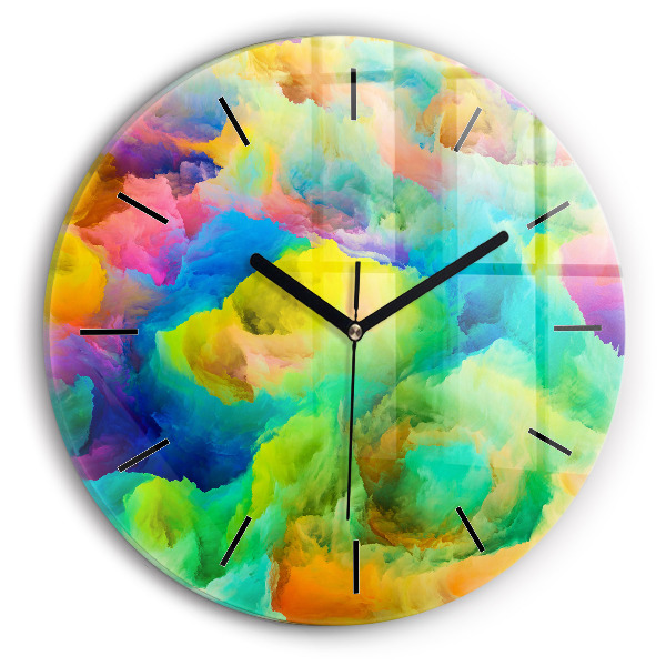 Reloj de cristal redondo Textura fractal